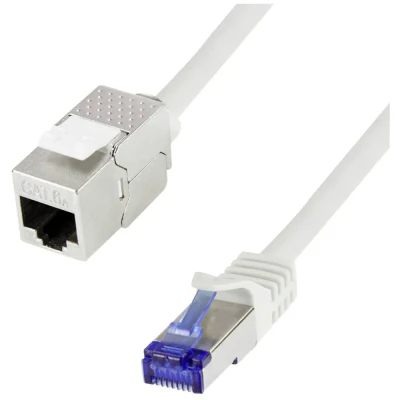 Immagine di LogiLink CC5112S RJ45 cavo di rete, patch CAT 6A S/FTP 20 m Grigio con protezione 1 pz.
