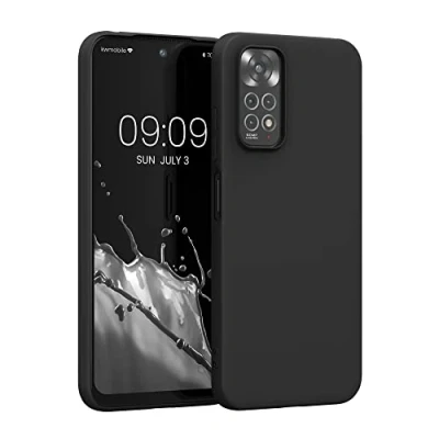 Immagine di kwmobile Custodia Compatibile con Xiaomi Redmi Note 11 / 11S Cover Back Case per Smartphone in Silicone TPU Protezione Gommata nero matt