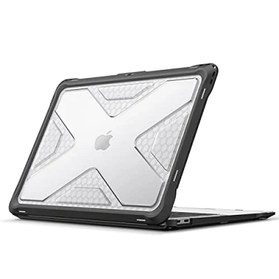 Immagine di FINTIE Protettiva Custodia Compatibile con MacBook Air 13 A2337 M1/A2179/A1932 (2020 &amp; 2019 2018), Antiurto Robusto Case Rigido Paraurti in TPU Retina, Nero
