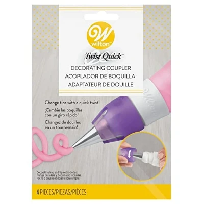 Immagine di Wilton Kit 4 Pezzi ADATTATORI sac A Poche Poche, Plastica, Argento,