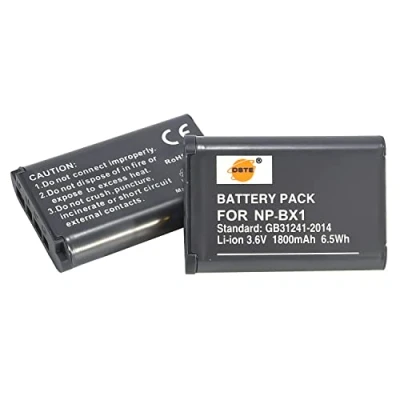 Immagine di DSTE 2PCS NP BX1 Batteria compatibile con Sony ZV 1, DSC RX100 VII, II, RX100M III, V, IV