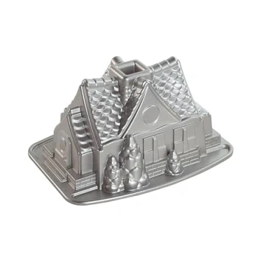 Immagine di Nordic Ware 83948 Stampo Casetta Pan di Zenzero, Alluminio, Argento