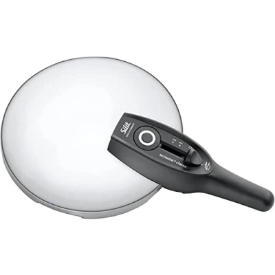 Immagine di gs1 data protected company 4004633000006 Silit Sicomatic Classic Coperchio di ricambio per pentola a pressione, 2,5 l, 18 cm, manico in plastica, 3 livelli cottura, regolatore livello