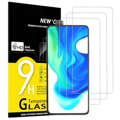 Immagine di NEW&#039;C 3 Pezzi, Vetro Temperato per Xiaomi Redmi K30 Pro, Poco F2 Pellicola Prottetiva Anti Graffio, Impronte, Senza Bolle, Durezza 9H, 0,33mm Ultra Trasparente, Resistente