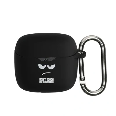 Immagine di kwmobile Custodia per JBL Tune Flex Cover Protezione Resistente Auricolari Wireless in Silicone Antigraffio Don&#039;t touch my Headphones
