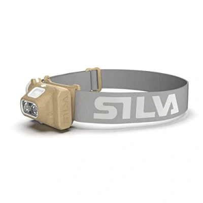 Immagine di Silva Terra Scout X Torcia da testa a batteria, 300 lumen, faro LED in canapa e plastica riciclata, per adulti bambini, resistente all&#039;acqua, indicatore di batteria