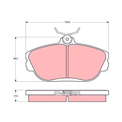 Immagine di TRW GDB4033 Kit pastiglie freno Non predisposto per contatto segnalazione usura