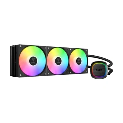 Immagine di GAMDIAS AURA GL360 V2 Dissipatore a Liquido AIO 360mm per Raffreddamento PC , Design Nascosto dei Cavi, Ventola ARGB PWM con 30 Effetti Luminosi, MB Sync, Intel LGA 1700/1200, AMD AM5/AM4, Nero
