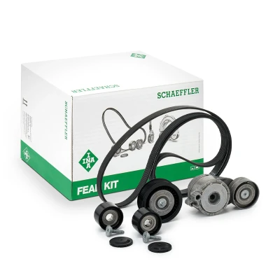 Immagine di INA 529 0171 10 Kit cinghie Poly V Controllare corsa libera generatore ed ev. sostituire MERCEDES BENZ: Classe E Sedan, GLK, ML