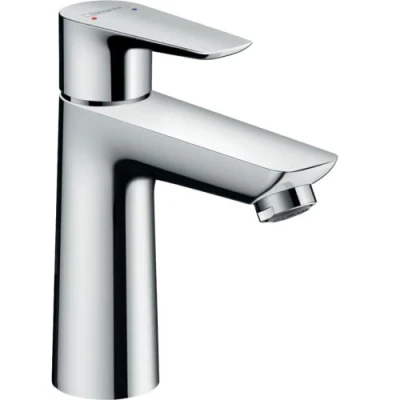 Immagine di hansgrohe Talis E, rubinetto da bagno con beccuccio, altezza 110 mm, asta di trazione, per a risparmio idrico, cromato