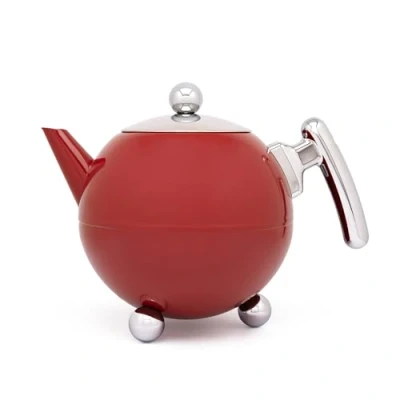 Immagine di Bredemeijer Teiera Duet® Bella Ronde 1,2L, Carminio, accessori cromati