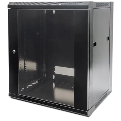 Immagine di Intellinet 711869 Armadio rack di rete da 19 (L x A P) 570 635 450 mm 12 U Nero (RAL 9005)