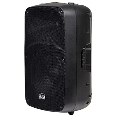 Immagine di Italian Stage IS SPX12AUB Cassa Monitor Diffusore audio, attivo con potenza di picco 300w e cono da 12&quot; Multimedia player: Usb Drive, Sd Card, Bluetooth, Telecomando IR., Nero