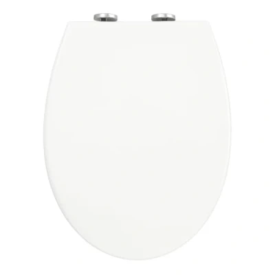 Immagine di Mass Dynamic Sedile WC bianco con chiusura rallentata sgancio rapido per una facile pulizia, installazione Top Fix, forma ovale standard