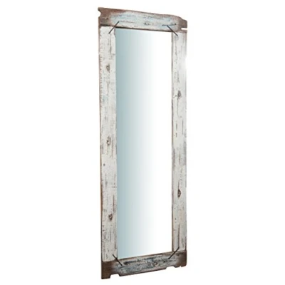 Immagine di Biscottini Specchio da parete lungo 180x4x66 cm terra e cornice in legno camera letto soggiorno Specchiera