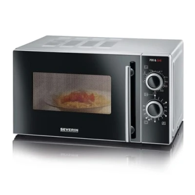 Immagine di Severin MW 7771 Forno a microonde Nero / Argento 700 W Funzione grill, timer