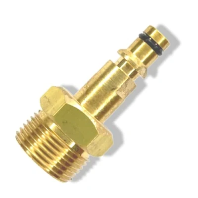 Immagine di M&amp;M Smartek Adattatore Quick Click adatto per tubi ad alta pressione con M22 x 1,5 IG Kärcher, Kranzle, ecc. 5 cm di lunghezza