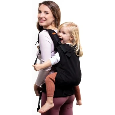 Immagine di Beco Toddler Marsupio Ergonomico per Bambini 2 Posizioni Con Seduta Extra Ampia, 100% Cotone, Fascia Elastica Porta Bimbi, Leggera e Traspirante, Bebè da 9 a 27 kg (Nero intenso)