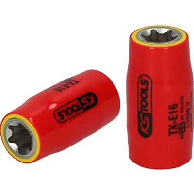 Immagine di KS Tools, Chiave a bussola + esagonale, Presa Torx E da 1/2&quot; con isolamento protettivo, E16 (1/2&quot;)