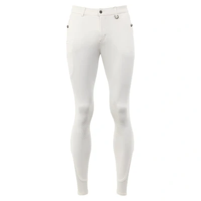 Immagine di BR Pantaloni da equitazione Maikel uomo con ginocchiere in silicone 48 Bianca