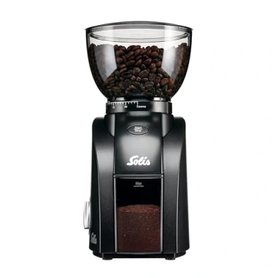 Immagine di Solis Scala Plus Zero Static 1662 Macina Caffè Elettrico 24 Macinini con Timer Protezione Contro il Statico Capacità 300 Grammi Nero