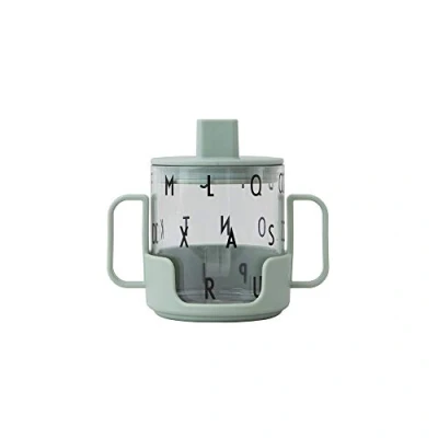 Immagine di Design Letters Cresci con Il Tuo Bicchiere per Neonati e Bambini, tritan (Verde) Tazza Personale Compreso Manico Coperchio Bevande, Lavabile in lavastoviglie, Senza BPA, 175 ml
