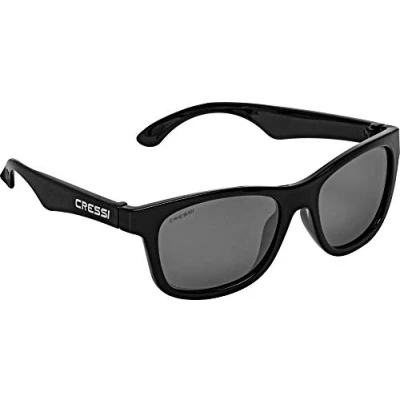 Immagine di Cressi Kiddo Sunglasses, Occhiali da Sole per Bambino Unisex 6+ Anni, Nero/Lenti Specchiate Argento