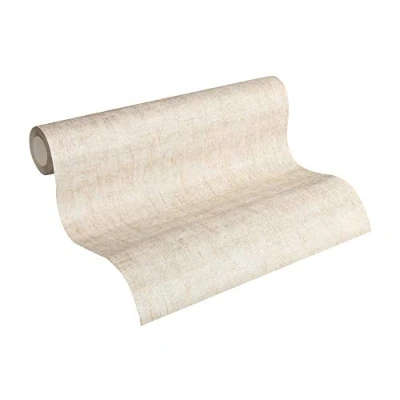 Immagine di Carta da parati Unita Greenery A.S. Création tessuto non 10.05 m x 0.53 Crema Beige Prodotto in Germania 322612 32261 2