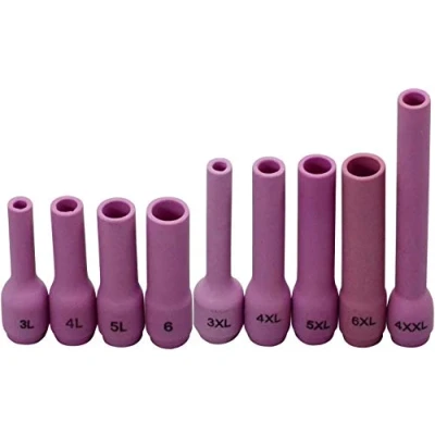 Immagine di RIVERWELD TIG KIT Ugello in alluminio Tazza ceramica extra lungo 796F70 796F71 796F72 796F73 796F74 796F75 796F76 796F77Per DB SR WP 9 20 25 Torcia per saldatura pezzi
