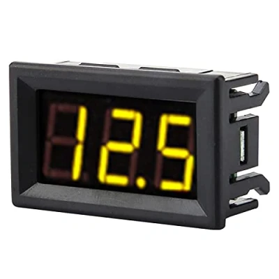 Immagine di voltmetro LED digitale a 3 fili da 0,56 &quot;, Pannello del con protezione inversa DC 0 100V ad alta precisione(Giallo)