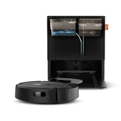 Immagine di iRobot Roomba Combo 10 Max, Robot Aspirapolvere 2 in 1, Stazione Autosvuotamento/Riempimento e Pulizia del Panno, Mappatura Memorizzazione dell&#039;Ambiente, Rileva ed Evita gli Oggetti, Nero