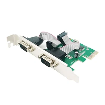 Immagine di Sienoc 2 porte COM porta scheda controller PCIe PCI Express, 2x seriale RS232 DB9 to E Express Card Adapter Convertitori