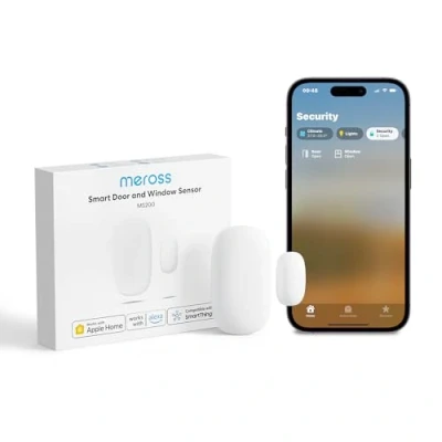 Immagine di Meross Sensore per Porte e Finestre, Richiesta Un Hub Meross, Connessione WiFi 2,4GHz, Rilevatore Sistema di Allarme Domotica Intelligente, Compatibile con Apple Home, Alexa, SmartThings