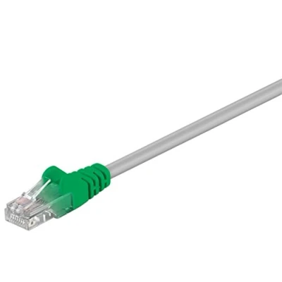 Immagine di goobay 68868 CAT 5e Crossover Cavo Patch, Rete U/UTP, Grigio/Verde, 5m Length
