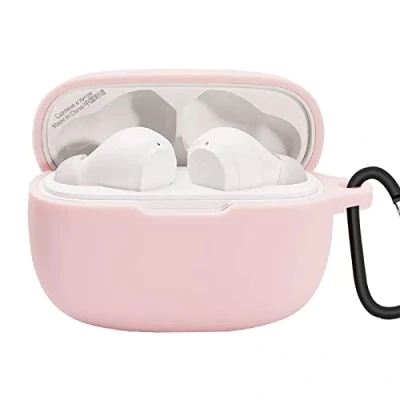Immagine di GIOPUEY Cilicone Case per JBL Wave 200TWS, 200TWS Custodia, Ultrasottile, Resistente ai Graffi, Cover Rosa
