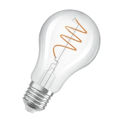 Immagine di OSRAM Vintage 1906 Classic è una a luce bianca calda con filamento spirale dalla classica forma lampadina. Offre 3,4 W per 470 lm, attacco E27, vetro trasparente, diametro 60 mm, 2700 K.