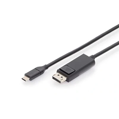 Immagine di Digitus USB C® / DisplayPort Cavo adattatore Spina C®, 2.00 m Nero AK 300333 020 S Schermato, doppia schermatura