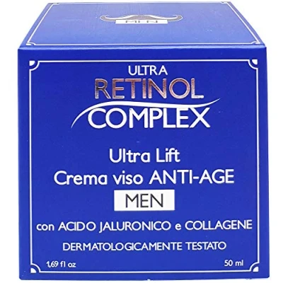 Immagine di RETINOL COMPLEX CREMA VISO ANTI AGE ANTIETA&#039; UOMO MEN ACIDO JALURONICO E COLLAGENE 50ML