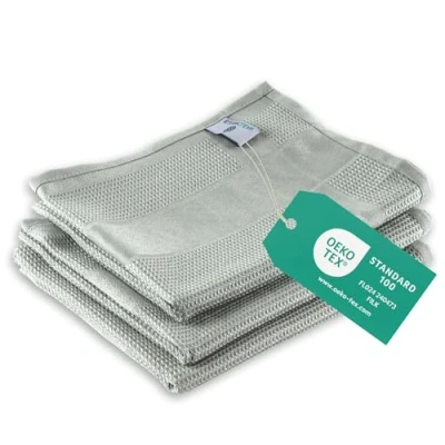 Immagine di ELEXACLEAN Strofinacci da cucina in microfibra (68 x 42 cm, Set di 3, Grigio) moderni per tavolo bar