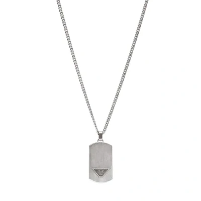 Immagine di Emporio Armani Eagle LOGO Collana silvercoloured, Uomo, Taglia: One Size, Silver coloured