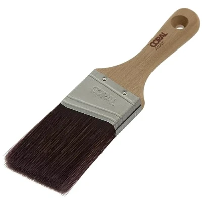 Immagine di Coral Aspire 31723 Pennello professionale da 5,1 cm, taglio angolato, con profilo corto piatto e ruvido per un rapido accurato, finitura ultra liscia emulsione commerciale o manico in