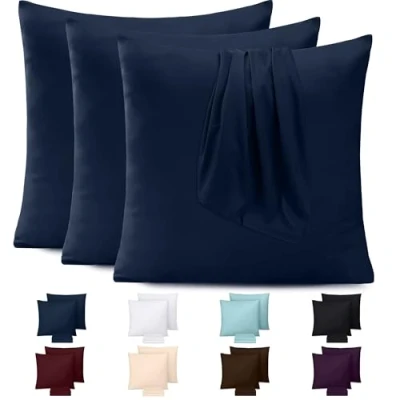 Immagine di Utopia Bedding federa cuscino set de 4 Copricuscino in morbida microfibra spazzolata con chiusura a busta (Marina, 80 x cm)