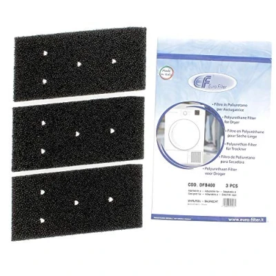 Immagine di 3 filtri Euro per Asciugatrice Bauknecht Privileg Whirlpool HX 481010716911 a pompa di calore Fino grosso 230 x 115 14 mm Filtro in spugna