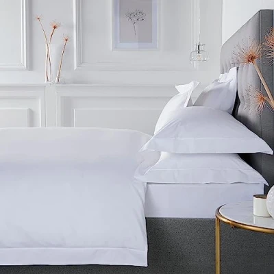 Immagine di Appletree Boutique Baratta Set copripiumino 100% cotone, per letto king size, colore: Bianco