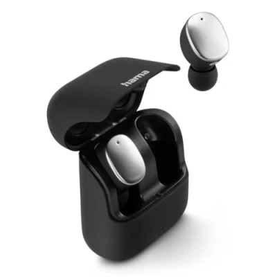 Immagine di Hama Cuffie In Ear Bluetooth Stereo Nero Indicatore di carica della batteria, headset con microfono, Custodia ricarica, regolazione del volume, controllo