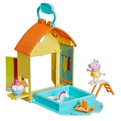 Immagine di Peppa Pig Peppa&#039;s Adventures Peppas Set da gioco per piscina, giocattolo prescolare, include 1 figura e 4 accessori, adatto a partire dai 3 anni in su