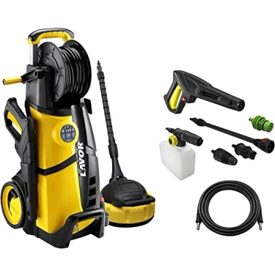 Immagine di LAVOR Idropulitrice LVR4 Plus 160 DIGIT con Sistema di Controllo Digitale e Programmi Lavaggio, Avvolgitubo, Pressione massima bar, Portata 510 litri ora, Motore 2500 Watt