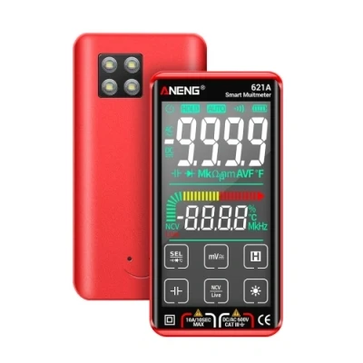 Immagine di ANENG 621A Touch Screen Multimetro Digitale Intelligente 9999 Conta Auto Range Ricaricabile Portatile NCV Misuratore Universale Voltmetro Amperometro