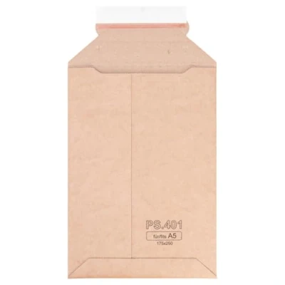 Immagine di verpacking 50 Buste in cartone ondulato 17,5 x 25 cm formato A5, per spedizioni con chiusura adesiva e apertura a strappo