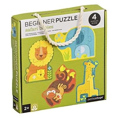 Immagine di Petit Collage PTC339 Safari Babies Beginner Puzzle, Multi